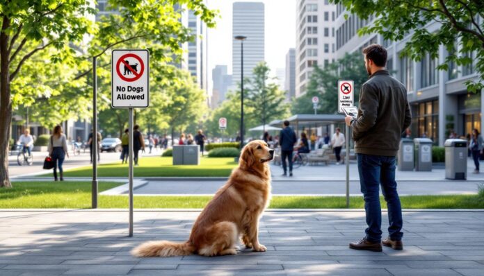 découvrez les règles et restrictions concernant la présence des chiens en milieu urbain. informez-vous sur les obligations légales, les zones interdites et les bonnes pratiques pour assurer le bien-être de votre compagnon tout en respectant l'environnement urbain. un guide essentiel pour les propriétaires de chiens en ville.