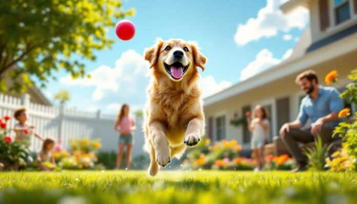 découvrez pourquoi le golden retriever est le compagnon idéal pour votre famille. apprenez sur son tempérament affectueux, sa sociabilité avec les enfants et ses qualités de chien de garde, ainsi que des conseils pour bien l'éduquer et l'intégrer dans votre quotidien.