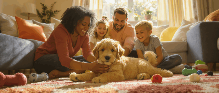 découvrez le labradoodle, ce chien hybride au caractère joueur et affectueux, idéal pour les familles à la recherche d’un compagnon attachant et facile à vivre.