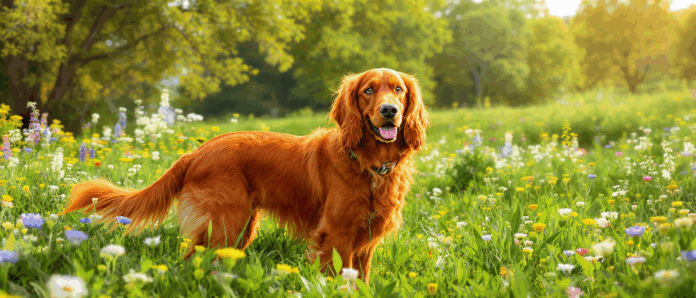 plongez dans l'univers fascinant du setter irlandais rouge : un chien élégant, vif et affectueux. découvrez ses origines, son tempérament et pourquoi il séduit tant les familles et amateurs de chiens.