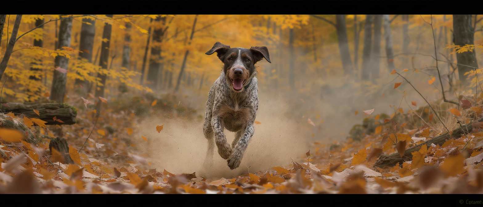 explorez le braque allemand à poil dur, un chien robuste et fidèle, parfait pour les amateurs d'aventures en pleine nature.